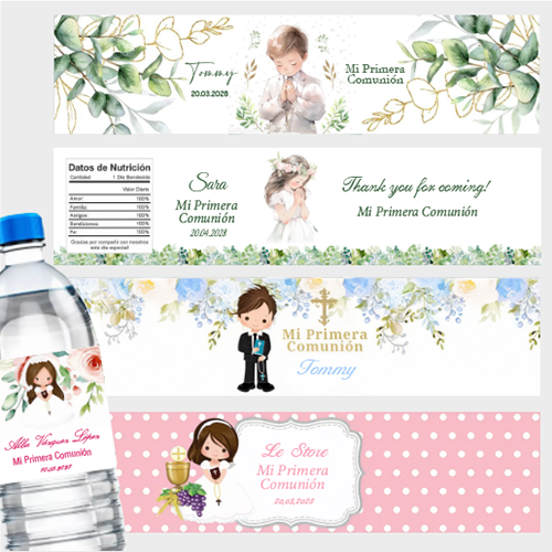 Zwitsal Baby Products - مخصص Mi Primera Communion زجاجة ماء